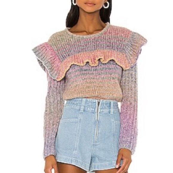 LoveShackFancy Yumi Ruffle Pullover XS - Picture 1 of 13